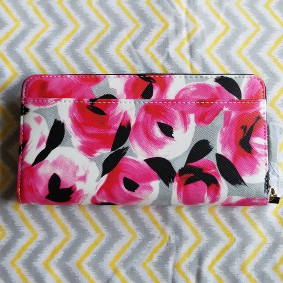 Kate Spade Rosebed Lacey Zip Around Wallet - Picture 2 of 8